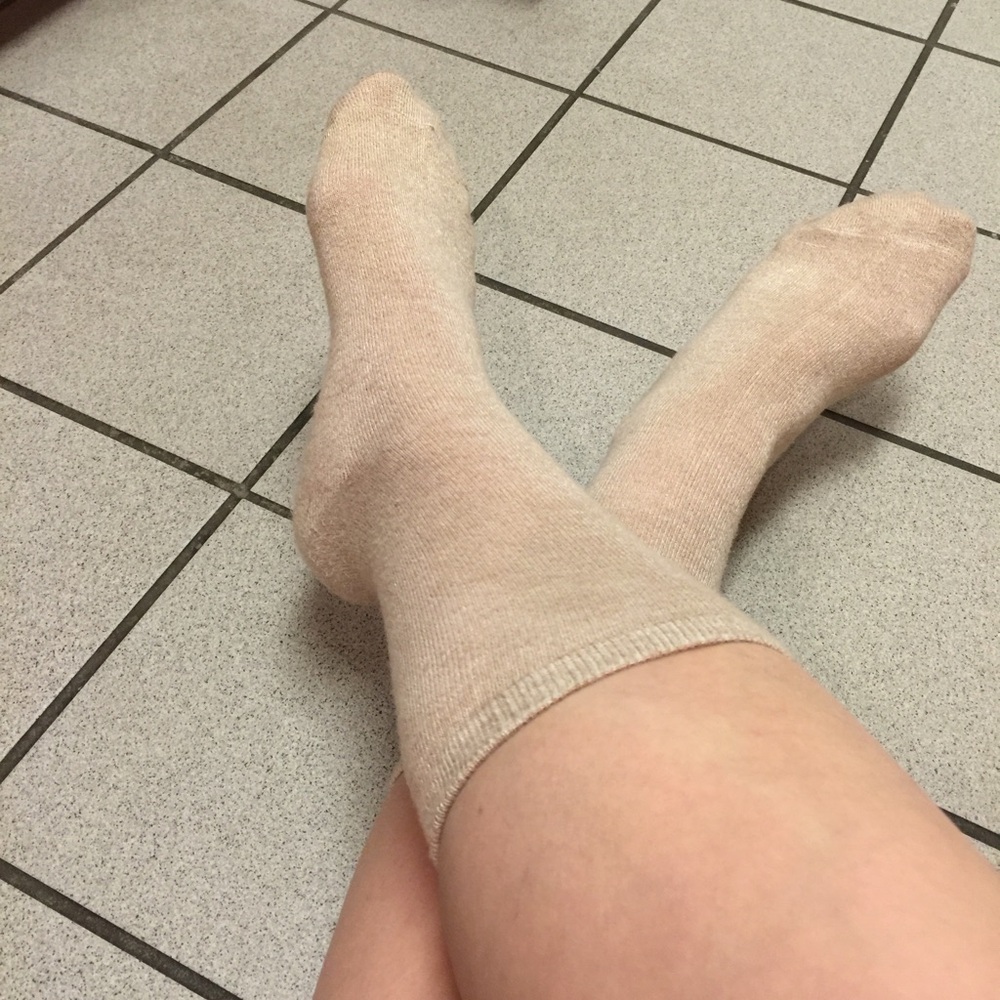Betsey Johnson tan socks used
